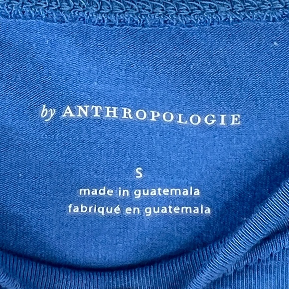 Anthropologie Blue Cap Sleeve Relaxed Fit Top | Women’s Size Small - Picture 4 of 5